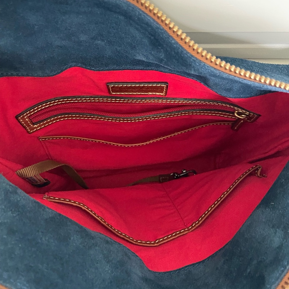 Dooney & Bourke Navy and Tan Crossbody Bag - Picture 5 of 6